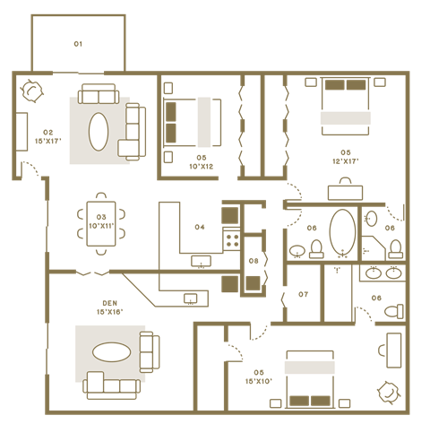 3 bedroom 3 bathroom